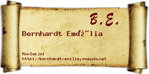 Bernhardt Emília névjegykártya