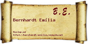 Bernhardt Emília névjegykártya